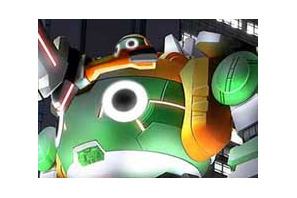 あの生物とロボット、どこかで見たことある!?　東京・飯田橋に現れた緑色巨大機体、侵略開始!? 画像